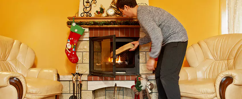 Rusted Metal Fireplace Restoration in South Jordan, Utah